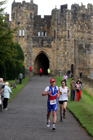 Alnwick Castle as the backdrop during the Bamburgh Triathlon